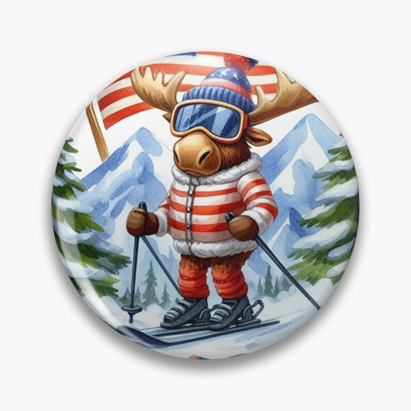 Item preview, Alaska Ski Moose designed and sold by erkinmaddison.