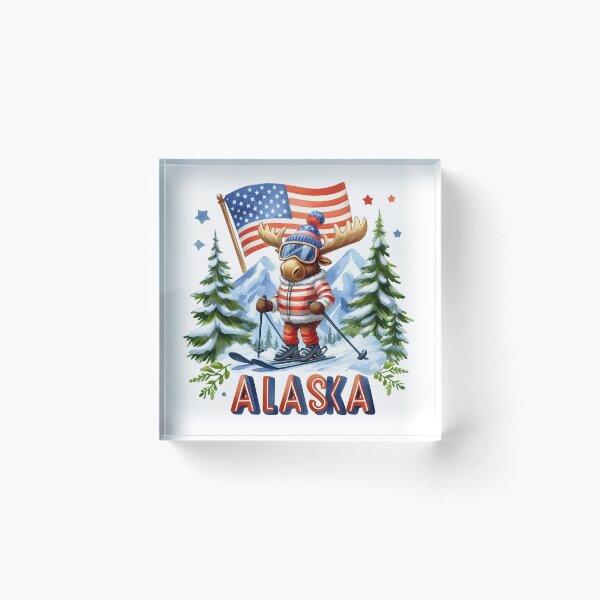 Item preview, Alaska Ski Moose designed and sold by erkinmaddison.