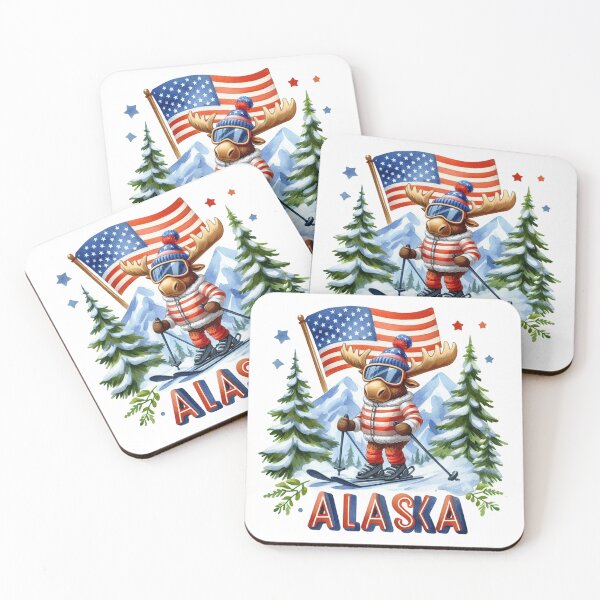 Item preview, Alaska Ski Moose designed and sold by erkinmaddison.