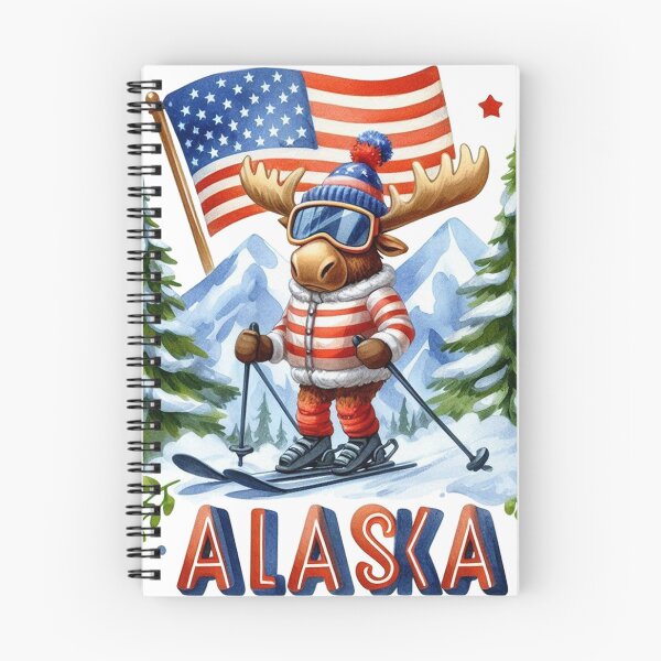 Item preview, Alaska Ski Moose designed and sold by erkinmaddison.