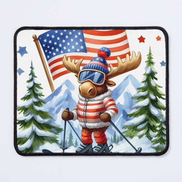 Item preview, Alaska Ski Moose designed and sold by erkinmaddison.
