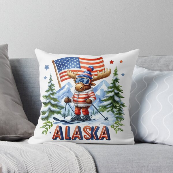 Item preview, Alaska Ski Moose designed and sold by erkinmaddison.
