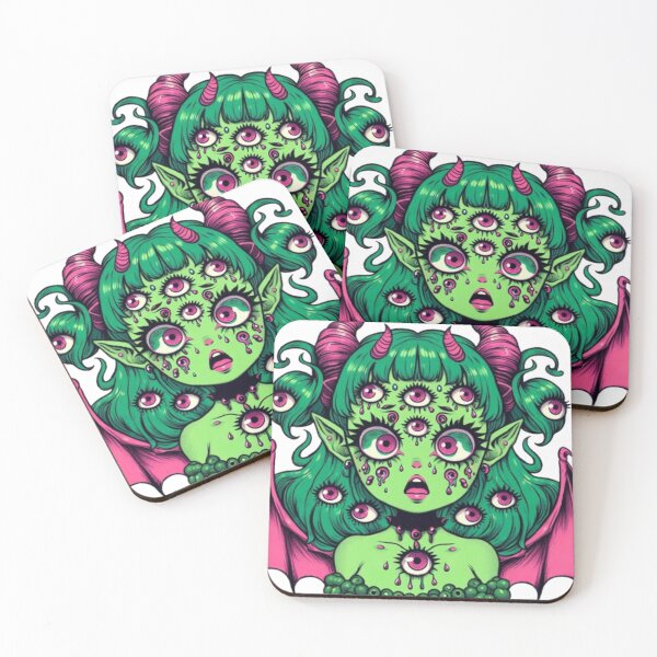 Item preview, Cute Green Demon Girl With Pink Wings designed and sold by SublimeFairy.