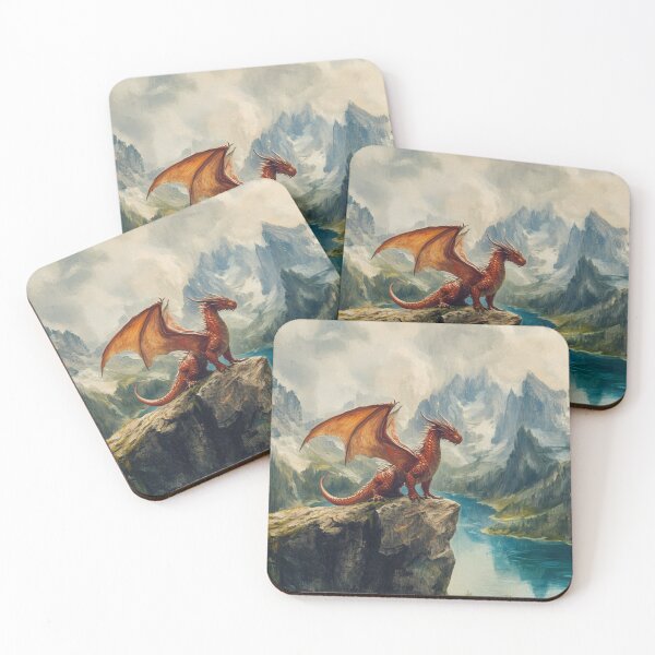 Item preview, Elder Red Dragon Mountains designed and sold by GrinGalore.