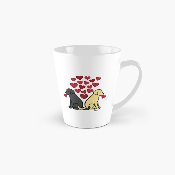 Item preview, Black Lab and Yellow Lab with Hearts designed and sold by HappyLabradors.