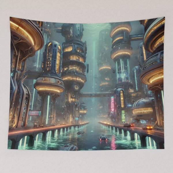 Item preview, Cyberpunk City under the Waves designed and sold by Eric Nagel.