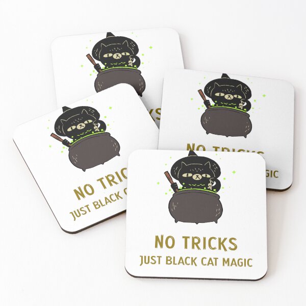 Item preview, No tricks, just black cat magic  designed and sold by nomadwanderer.