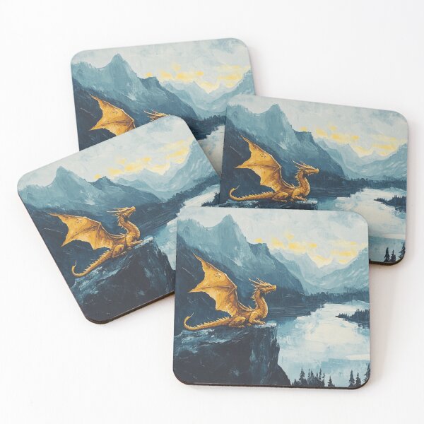 Item preview, Gold Dragon Mountains designed and sold by GrinGalore.