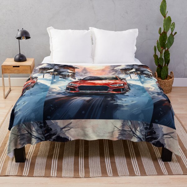 Item preview, Red Fury In Alps Sports Wagon Winter Escape designed and sold by RevUpDesign.