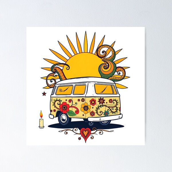 Item preview, Psychedelic Hippie Van Adventure designed and sold by Istyak7.