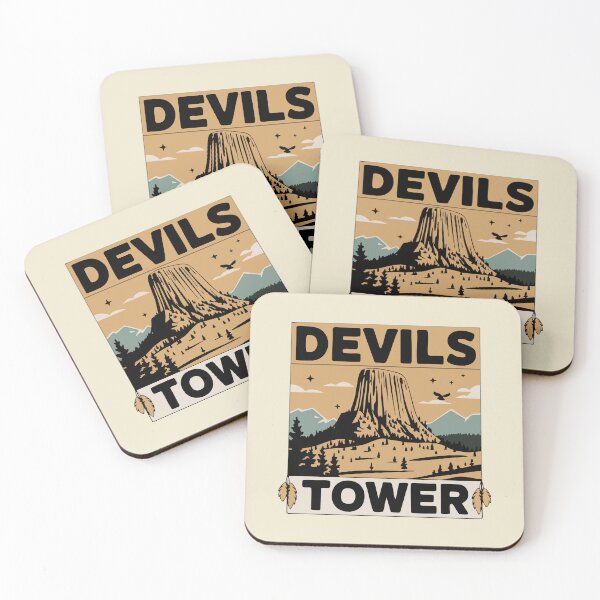 Item preview, Devils Tower: Iconic Wyoming Landmark Vintage Travel Art designed and sold by skiprender.