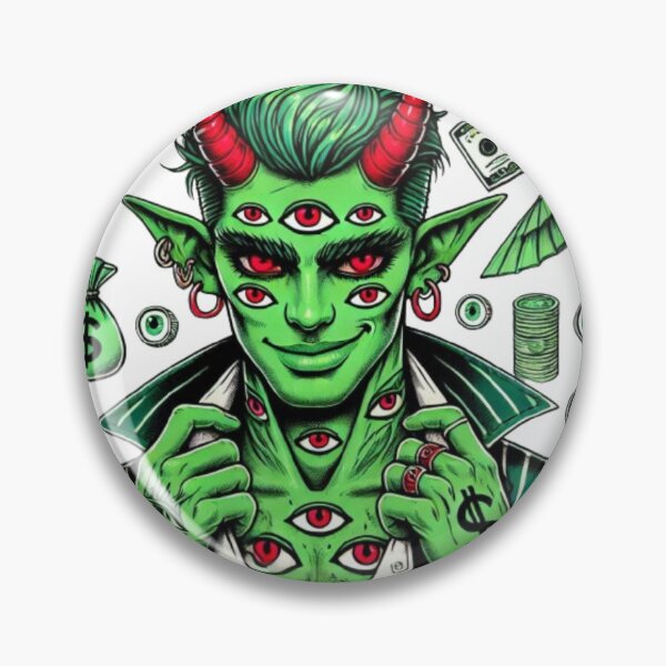 Item preview, Handsome Green money sign demon boy designed and sold by SublimeFairy.