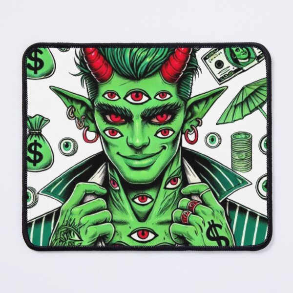 Item preview, Handsome Green money sign demon boy designed and sold by SublimeFairy.