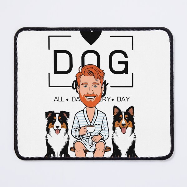Item preview, Dog Dad All Day Every Day – Cozy Morning with an Australian Shepherd designed and sold by GoodyPaws.