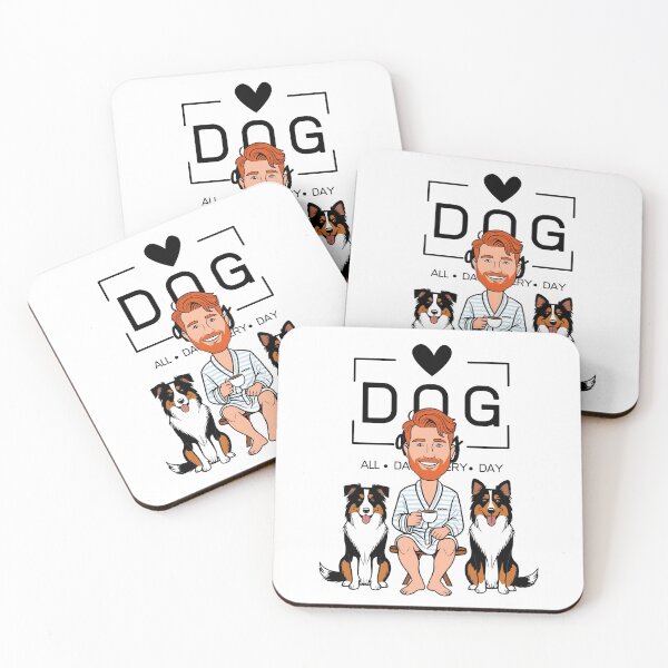 Item preview, Dog Dad All Day Every Day – Cozy Morning with an Australian Shepherd designed and sold by GoodyPaws.