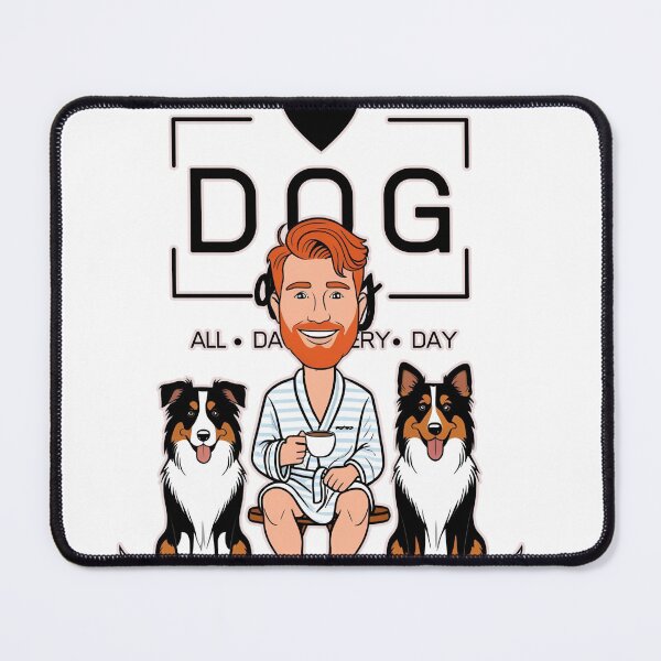 Item preview, Dog Dad All Day Every Day – Cozy Morning with an Australian Shepherd designed and sold by GoodyPaws.