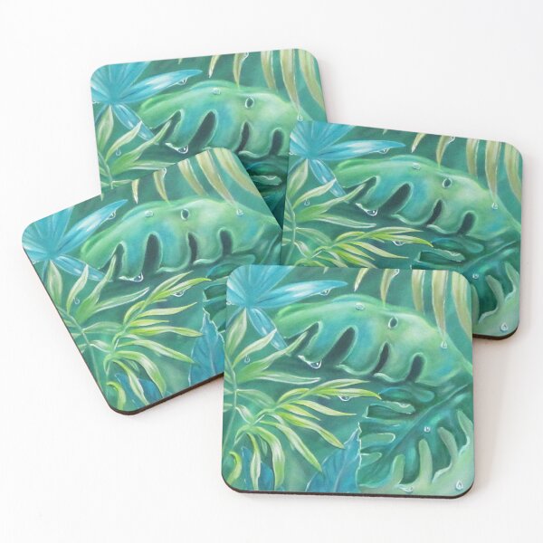 Item preview, Raindrops on jungle leaves designed and sold by Naturzauber.