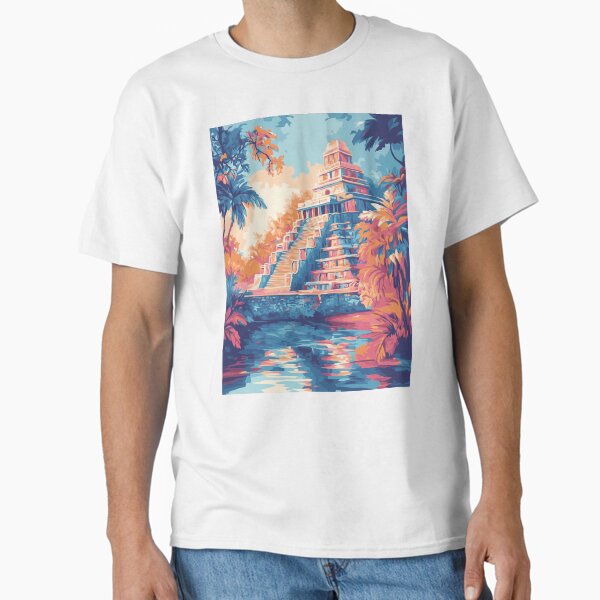 Item preview, Tikal Mayan Temple Jungle Paradise Art designed and sold by Nangka Travel Art.