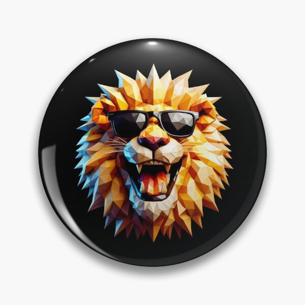 Item preview, cool lion head polygons sunglasses designed and sold by CutOriginalArt.