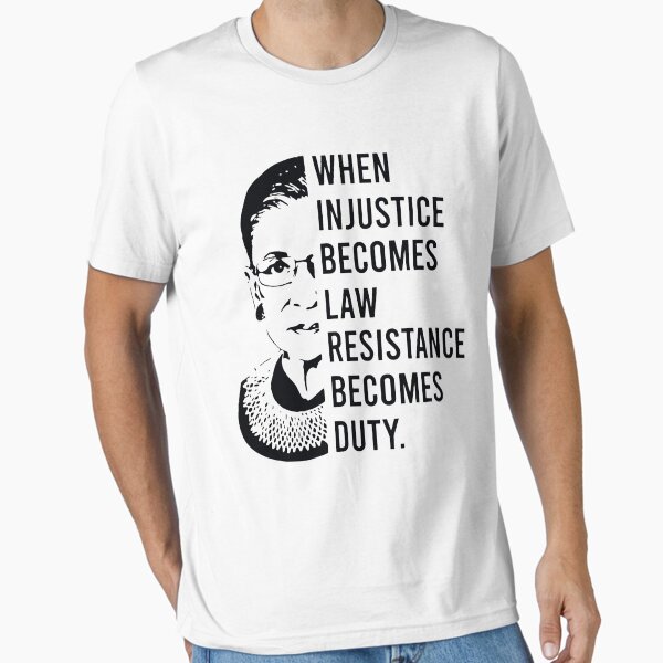 Vista previa del artículo con la obra «Cuando la injusticia se convierte en ley Resistencia», diseñado y vendido por Isabelle-Love.