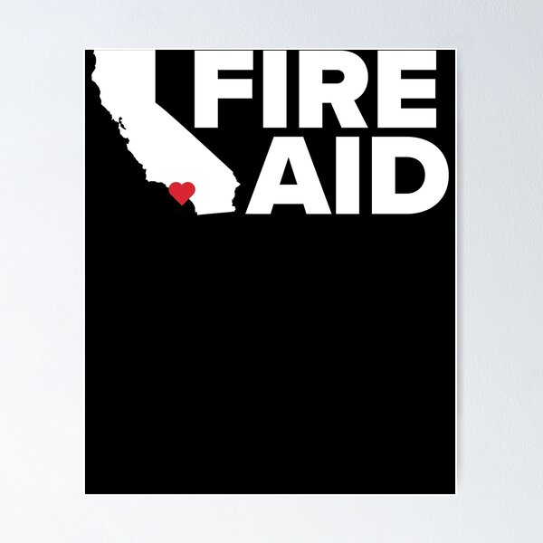 Item preview, fire aid merch designed and sold by AlexBennettt.