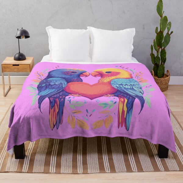 Item preview, Cute two love birds cartoon with heart designed and sold by FluffyGallery.