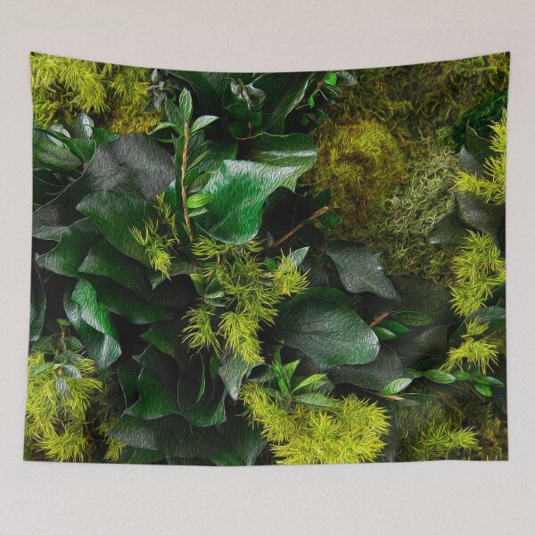 Item preview, Vertical Garden Oil Painting Art – Nature Inspired Botanical Art Print designed and sold by Flowerbox Studio.