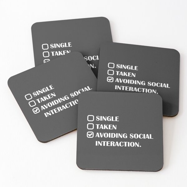 Item preview, Single, Taken, Avoiding Social Interaction. / Introvert Joke Funny T-Shirt Label designed and sold by introvertvibes.