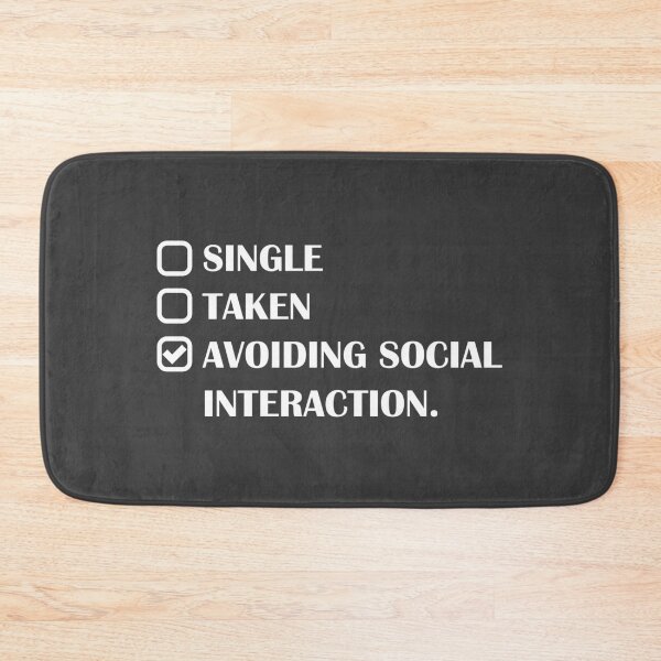 Item preview, Single, Taken, Avoiding Social Interaction. / Introvert Joke Funny T-Shirt Label designed and sold by introvertvibes.