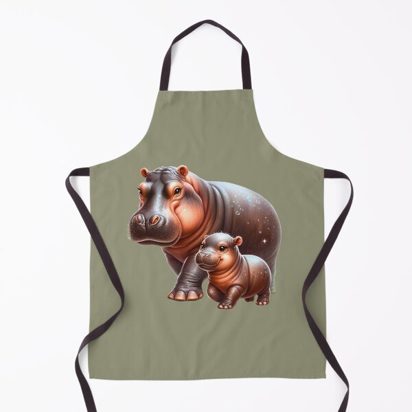 Item preview, Moodeng pygmy hippo and mom designed and sold by Ningodino.