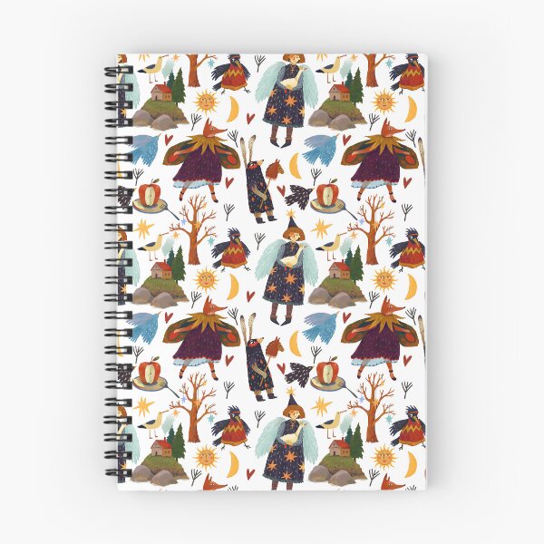 Item preview, Pattern with fox, hare, crow, birds and magic. designed and sold by zatmeniee.