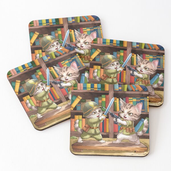 Item preview, Library Kitten Wars – Epic Feline Showdown designed and sold by Dshoppin.