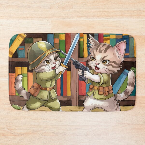 Item preview, Library Kitten Wars – Epic Feline Showdown designed and sold by Dshoppin.