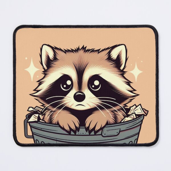 Item preview, Adorable Raccoon in Trash Can Funny Wildlife Cartoon designed and sold by gkhanco.