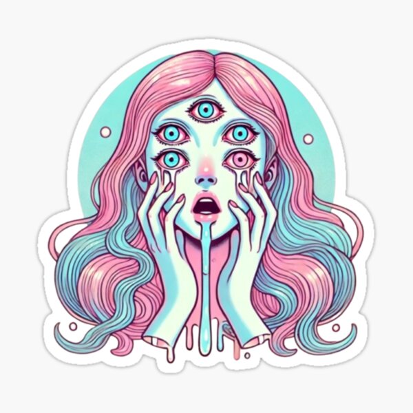 Item preview, Trippy Crying pastel Girl designed and sold by SublimeFairy.