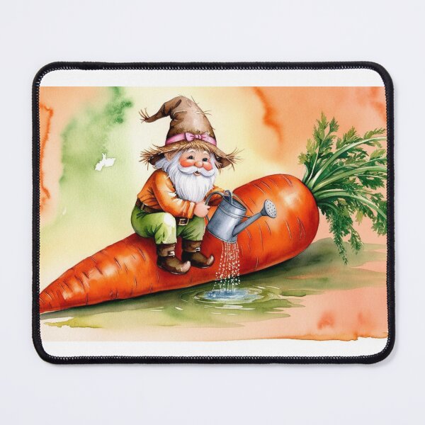 Item preview, Gardener gnome watering his giant carrot designed and sold by StormArte.