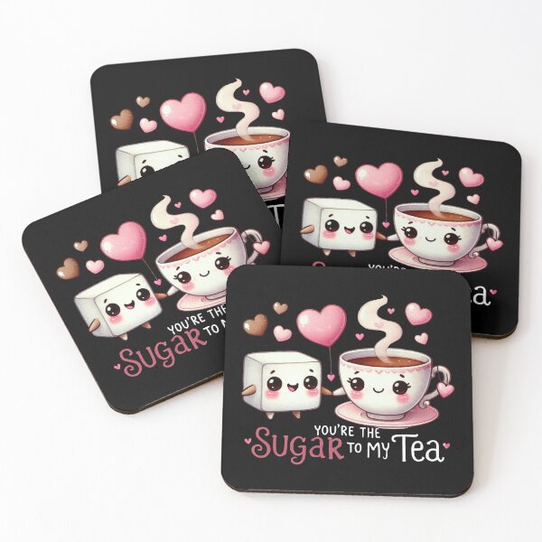 Item preview, Sugar to My Tea food pun valentines day tee designed and sold by BandiJacksonArt.