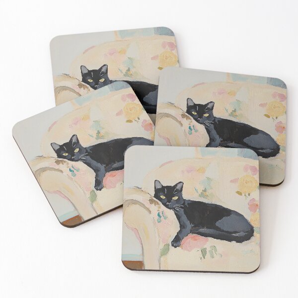 Item preview, cat black animals fauvism pastel designed and sold by ArtHouseNiklas.