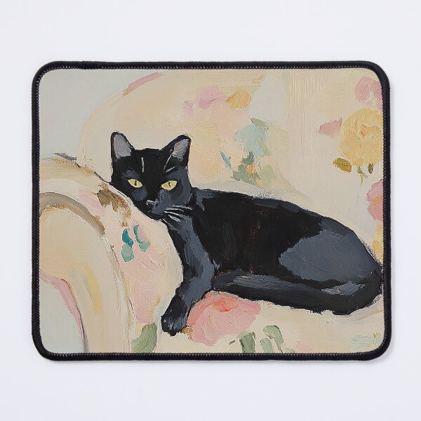 Item preview, cat black animals fauvism pastel designed and sold by ArtHouseNiklas.