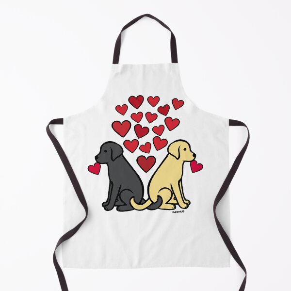 Item preview, Black Lab and Yellow Lab with Hearts designed and sold by HappyLabradors.