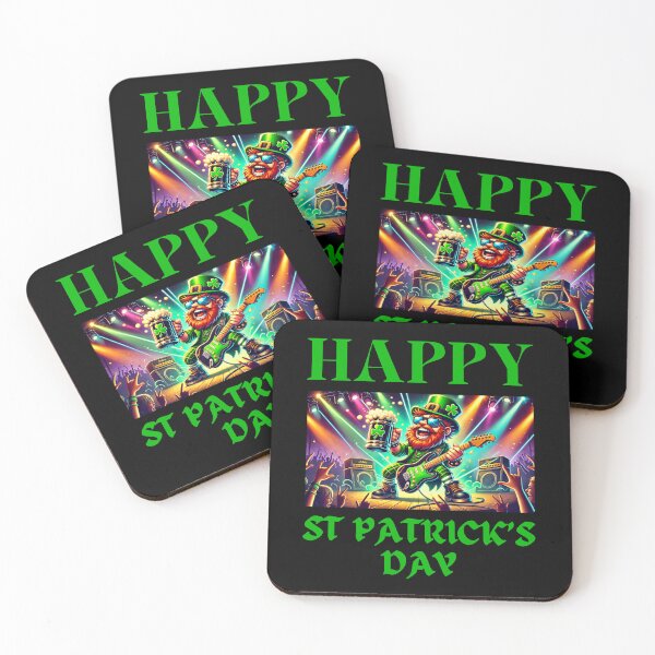 Item preview, Happy St Patrick's Day - Partying Guitar Legend designed and sold by Manic Merch Designs.
