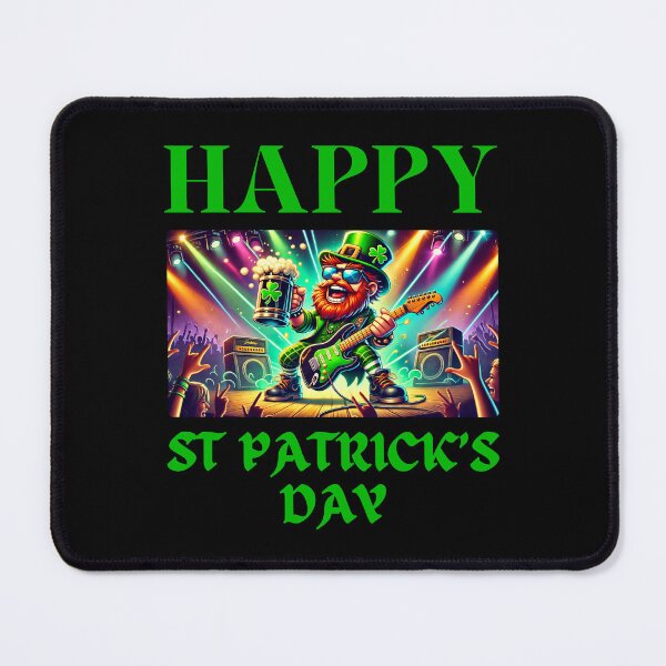 Item preview, Happy St Patrick's Day - Partying Guitar Legend designed and sold by Manic Merch Designs.