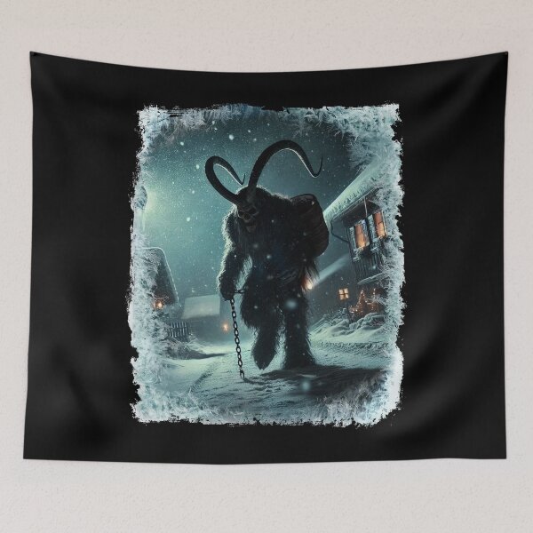 Aperçu de l'œuvre Krampus cherche des enfants dans un village glacé créée et vendue par Rodim91.