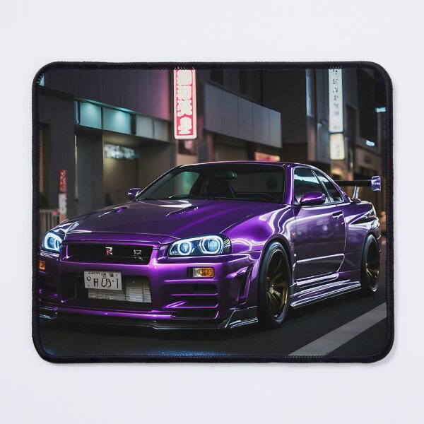Item preview, R34GTR MidnightPurple Conquer the Streets with the Iconic R34 Skyline designed and sold by BandiJacksonArt.