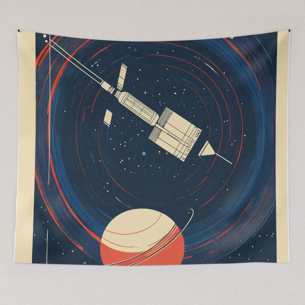 Item preview, Orbiting spaceship in deep space designed and sold by anytka.