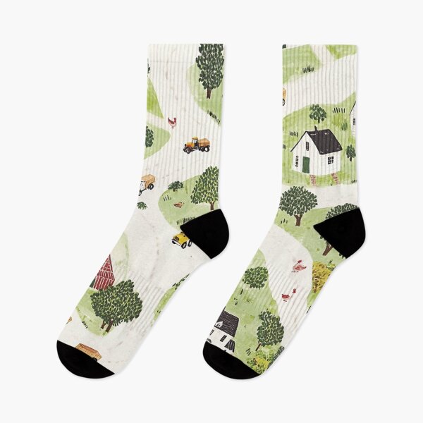 Item preview, Farm houses with barn and tractors. Small town village designed and sold by Milatoo.