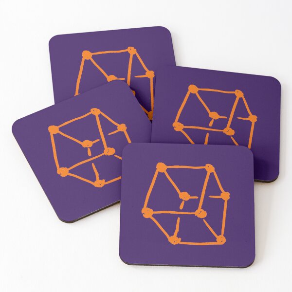 Item preview, Orange Retro Cube  Deep Purple designed and sold by MagentaTwilight.