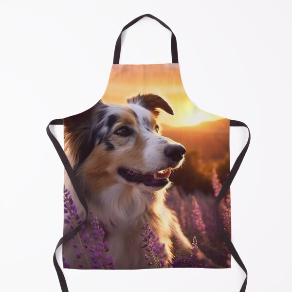 Item preview, Splendid Sunset and Lavender Fields with a Majestic Dog designed and sold by anytka.