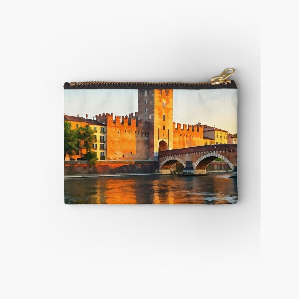 Item preview, Castelvecchio, Verona: Sunset Over the Historic Red-Brick Castle & Bridge designed and sold by LSVart.