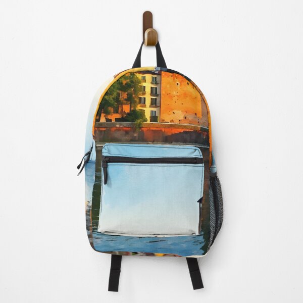 Item preview, Castelvecchio, Verona: Sunset Over the Historic Red-Brick Castle & Bridge designed and sold by LSVart.